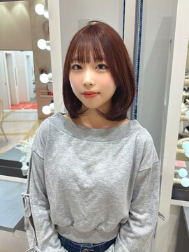 リー 梅田(Lee) miyuu/ブリーチなしWカラー/ピンクベージュ