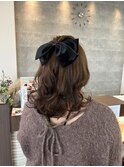 簡単ヘアアレンジ×オリーブブラウン