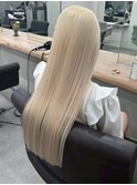 17865髪質改善ミルクティーブロンドレイヤーシャンパンベージュ