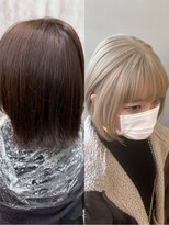 サロウィン 広島(SALOWIN)&nbsp;°縮毛矯正履歴のハイトーンカラー◎°