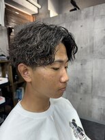 メゾンフォーメン(Maison for men)&nbsp;センターパート　波巻きパーマ　波巻きスパイラルパーマ