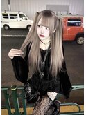 ミルクティーブロンドニュアンスウルフワンホンレイヤー渋谷