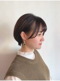 耳掛けショートボブ