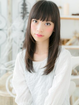 モッズヘア 越谷(mod's hair) ■厚めバングの人可愛い黒髪ストレート105-5★越谷20代30代40代