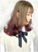 CECIL 下北沢 ベージュピンクグラデーション