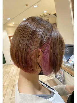 カムバイネオリーブ 溝の口店(Cam by neolive) インナーカラー　デザインカラー　溝の口　ピンクベージュ