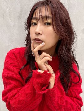 エル(EL by green) (akiko)ラベンダーピンクカラー×ロングウェーブ