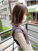 ラフニュアンスボブ_グレージュカラーボブウルフ