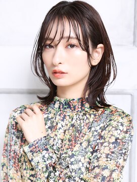 クラッチムク 博多口(CLUTCH muk.) 大人可愛い小顔美髪ツヤ髪こなれヘア似合わせカット外ハネA1