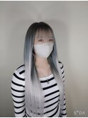 シルバーホワイトエクステでギャル満開