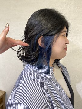 リアン 熊谷本店(Rien) 青のインナーカラー