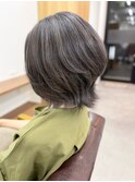 白髪ぼかしにも◎バレイヤージュカラー ビフォアー&アフター