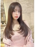 イヤリングカラー 縮毛矯正 韓国風 ダブルカラー 髪質改善_4403