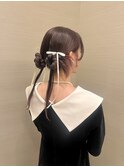 ツインが可愛い*カチモリリボンアレンジ /お呼ばれ