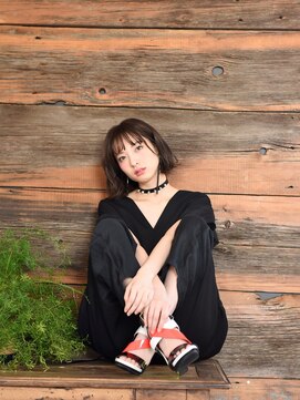 カバーヘアアンドスパ ブリス 浦和(COVER HAIR&SPA bliss) シースルーバング艶カラー切りっぱなし外ハネボブtk6浦和