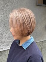 スイ(suiw)&nbsp;ブリーチなし白髪染めミルクティーベージュボブ【suiw】昭和町