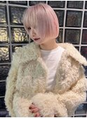 イメチェン/ホワイトブロンド/外ハネボブ/美髪/梅田