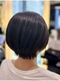 小顔になれるショートボブ