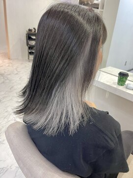 ハル 泉中央(hal) インナーカラー@ホワイトシルバー