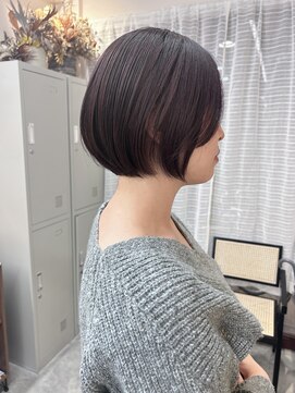 ルックアット(Look at) 【【Look at】20代30代40代コンパクトショートピンクブラウン