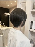 福山美容室caary 丸み大人ショートふんわりひし形シルエット50代