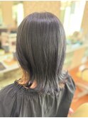 20代30代40代ダブルカラー透明感毛先肩ライン外ハネ