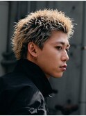 短髪スパイキーショートウルフ金髪ショートツイストfifth原宿