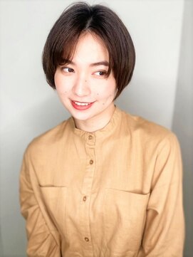 カバーヘア 上尾西口店(COVER HAIR) かき上げバング暗髪ショートウルフマッシュp1上尾20代30代40代