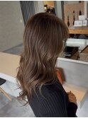 白髪ぼかし/レイヤーロング/ライトブラウン