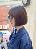 20代30代ショートボブ前髪ありボブミニボブ顔周りレイヤーカット