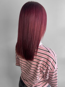 ヘアーメイク ラグズ(Hair Make Luxtz) ワインレッド/20代/30代/ハイトーンカラー