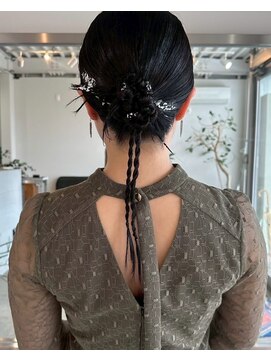 スワッグ(swag) ヘアセット編み込みアップスタイル成人式ヘアセット