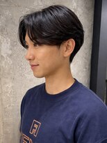 オルカ(ORCA)&nbsp;men's/パーマ/刈り上げセンターパート/毛流れパーマ/眉毛/新宿