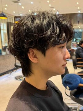 ダブル(W) メンズ/マッシュショート/ニュアンスパーマ