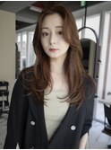 レイヤーカットウルフカットボブグレージュオリーブべージュ