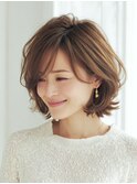 40代50代60代小顔見えレイヤーボブ