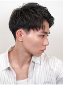 【La fith】メンズカット×アップバング×ツーブロック