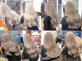 アルボ バイ ミラ 心斎橋(ARVO by MILA)の写真/ハイトーンでも艶のある仕上がりに◎ブリーチあり/なしが選べるダブルカラーも人気！[ブリーチ/心斎橋]