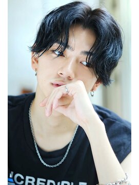 リップス 池袋(LIPPS) スパイラルパーマ かきあげ ミディアム