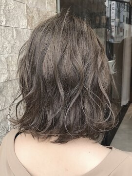 ウノプリール 茶屋町店(unopulir) 【unopulir永尾】外はねレイヤーボブ☆ブラウンベージュ