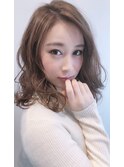 モテ髪カタログピンクベージュボブルフ着物クールショート