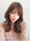 小顔前髪イメチェン髪質改善韓国ラベンダーカラーくびれミディ