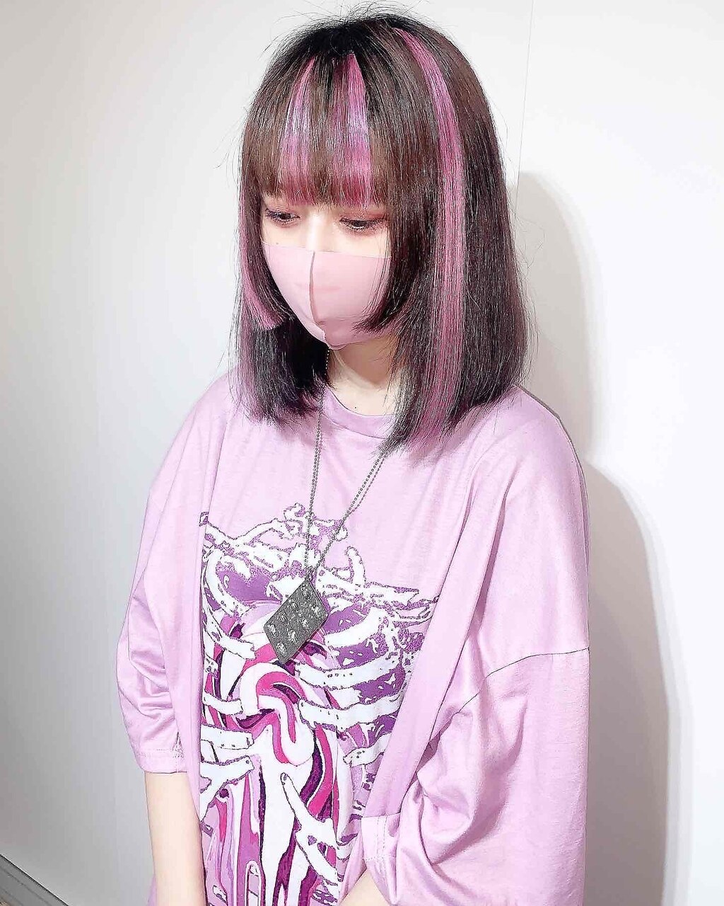 地雷系ピーチピンク#シールエクステ#セクションカラー#美髪#小倉