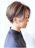 【松戸　ムラマツ】ショートボブ　ツーブロック　ベージュ