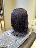 美容室 パルス 静岡鷹匠店(PALS) ラベンダーグレージュ グレージュカラー 外ハネ 切りっぱなし