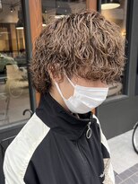 フリーク バーバーショップ 都島店(FREAK BARBER SHOP) 波巻きスパイラルウルフブリーチパーマ