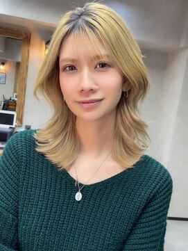 サニー 渋谷(SUNNY) レイヤーカット、ハイライト、ミルクティー、ワンホン