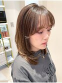 顔周りレイヤー*ミディアムレイヤー*30代40代50代白髪染め対応