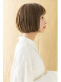 カーキベージュハイライト切りっぱなしボブY北浦和10代20代30代