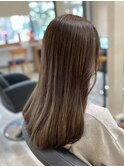 ミルクティーベージュカラーくびれヘアグレージュカラー韓国